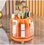 Makeup Organizer Vanity 360 Rotating Makeup Organizer Spinning Makeup Organizer for Vanity, Makeup Brush Holder 7-Slot Fits M
