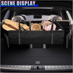 Hanging Car Trunk Organizer, Large Capacity Backseat Storage Bag with Adjustable Straps, Waterproof Collapsible Cargo Bag