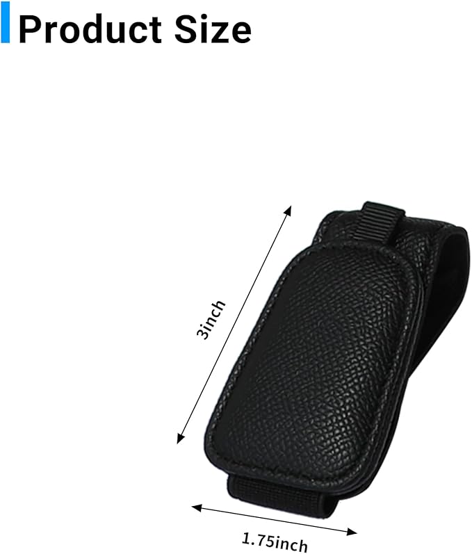 Yuoyar 2 Packs Magnetic Sunglass Holder for Car Visor - Universal Sunglasses Clip for Different Size Eyeglasses - Convenient Interior Car Accessories (Black)