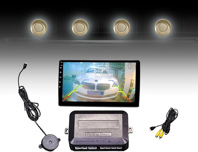 LCD Parking Sensor Kit - Displays Data on Original Screen, Easy Rear Installation, Compatible with CVBS Cameras (Not for AHD)