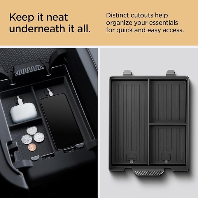 Spigen Console Organizer Tray for Rivian R1T and R1S 2026 2025 2024 2023 2022