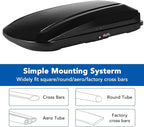Garvee Heavy Duty Hard Shell Roof Top Cargo Carrier - 70(L) x31(W) x15(H) Waterproof Lockable Storage Box Capacity 165 Lbs 17.7 Cu Ft - Tool-Free Install- Fits SUV, Truck, Van