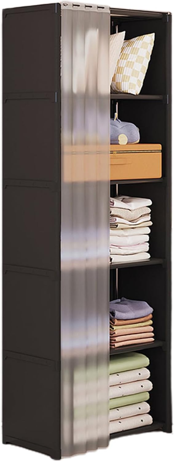 Portable Closet Wardrobe for Small Room, Clothes Storage Rack, Clothes Organizer Cabinet, Dust-Proof Garment Shelf for Home B