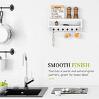 Nekon Key Holder Wall Mount, 12.8" W x 5.6" H x 3.7" D Wall Mounted Key and Mail Organizer with 6 Key Hooks, Key Racks for Ho