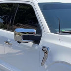 Keptrim for F150 Rearview Side Mirror Cover Trim for Ford F150 2021 2022 2023 2024 2025, ABS Chrome, 2pcs