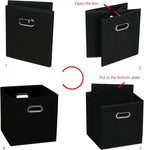 Yunkeeeper storage bins Cubes, Fabric Cube Organizer with Handle, Foldable Cube Bins for Cloth or Accessary Storage, 11x11x11