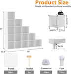 AWTATOS Cube Storage Organizer, 16 Cube Closet Organizer, Stackable Storage Cube Shelves, DIY Portable Closet Clothes Organiz