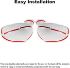 Voodonala for Challenger Rearview Mirror Cover Decoration Trim for 2009-2022 Dodge Challenger, ASB White, 10pcs