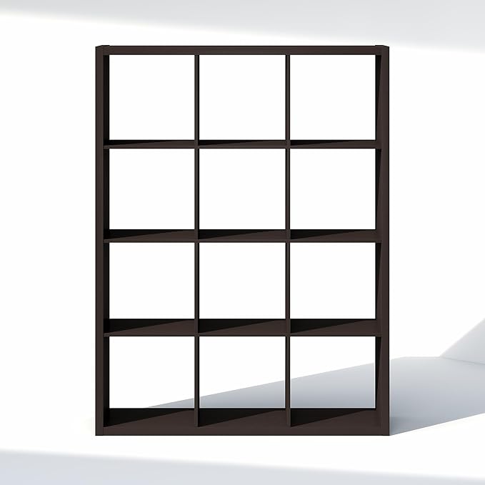 Furinno Cubic Closet Organizers and Storage, 12-Cube Closet Organizer, Open Shelf Closet Storage, Extra Thick Frame for Wardr
