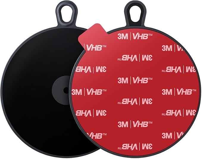 pop-tech Adhesive Dashboard Mounting Disk: 95mm Dash Pad Mount Disc for Suction Cup & Vacuum Phone Holder - 2 Packs 3.74" High Bond Car Sticky Base Plate for Garmin & Tomtom GPS DashCam