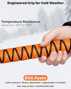 EcoNour 43" Ice Scrapers for Car Windshield | 3 Parts Detachable Telescopic Snow Brush for Car, Trucks, SUV | Long Snow Scraper with Brush | Car Winter Accessories
