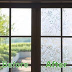 Window Privacy Film 16.93" by 78.7" Glass Film Decorative Window Films Window Cling Static Cling Anti UV No Glue Heat Control for Home Office, Glossy White