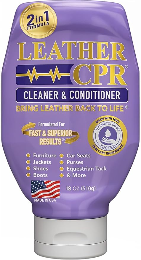 Leather CPR Cleaner & Conditioner 18oz - Cleans, Conditions, Restores & Protects Leather Furniture, Handbags, Car Seats, Inte