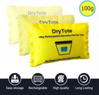 DryTote Rechargeable Desiccant Pack (10 Pack), Ultimate Moisture Absorption, Color Change Indicator, Safe Storage Protection,