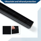 Car Window Tint Film Window Privacy Film Car Carbon 2PLY PET 9.84 ft x 19.69 Inch 1 Pc Black VLT 16% IRR 60% UVR 95%