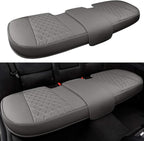 Black Panther Luxury PU Leather Rear Car Seat Cover Adjustable Length (49-55'') Back Bench Seat Protector Fits 90% Standard T