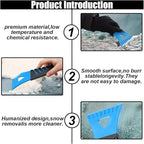 12PCS Snow and Ice Scraper for Car Windshield - Ice Snow Frost Removal Tool with Non-Slip Handle - Plastic Snow Scraper Auto Window Shovel Tool - Winter Windshield Defroster Tool No Scratch for Cars