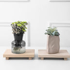 zoocatia Small Wood Tray Pedestal Stand Farmhouse Bathroom Decor Decorative Wooden Riser Kitchen Soap Dish Holder for Vanity,