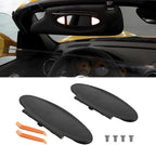 2Pcs Sun Visor Mirror Cover Replacement,Driver/Passenger Side Sunvisor Vanity Mirror Lid Caps Cover for Porsche 996/997-911 986/987 for Boxster for Cayman 1996-2010