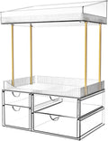 SNSLXH 4 Drawers Makeup Organizer - 4 Tier Makeup Storage, Cosmetics Organiser, Ideal for Cosmetic, with Drawers for Countert