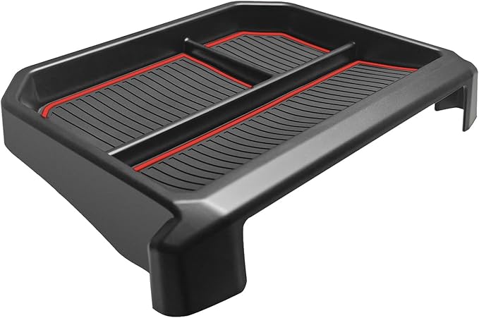 Muslogy Dashboard Storage Box for 2024 2025 2026 Tacoma & 2025 2026 4Runner Accessories Center Console Organizer w/ 8-inch Screen for SR SR5 TRD PreRunner TRD Sport Off-Road Pro Trailhunter (Red)
