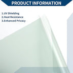 Car Window Tint Film Window Privacy Film Car Carbon 2PLY PET 19.69 ft x 29.53 Inch 1 Pc Yellow VLT 81% IRR 14% UVR 30%