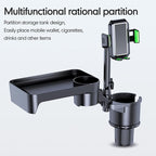 Car Cup Holder Multifunctional Cup Holder Expander with ° Rotation Tray Mobile Phone Holder Adjustable Base to Front Back Sea