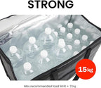 NZ home Insulated Bags for Food Delivery (2XL) Grocery Shopping Cooler Bag, Pizza Delivery, Hot & Cold Catering Tote, Reusable, Foldable & Heavy Duty (2 Pack, Black)
