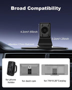 Carplay Holder Mount for 7/9/10.26” Portable CarPlay Screen Mount,GPS Holder with Replaceable Extra-Large Adhesive Base,Adjustable Dashboard Sticky Stand for Car Play Devices