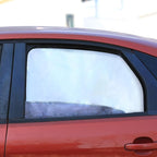 Silver Car Window Sun Shade - Side Thiken Curtain Magnetic 100% Block Light Car Window Covers with Cooler Feeling (Silver, D-Back-2pcs)