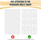 Kathfly 30pcs Pegboard Accessories 10 Clips 20 Hooks, Peg Board Accessory Kit for Wall Organizer Compatible with IKEA Skadis 