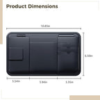 Car Visor Organizer, Multi-Functional Sun Visor Organizer, Black PVC Compact Design, Includes Pocket for Documents, Glasses Holder, Ideal for Most Vehicles