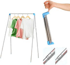 Lmaray Portable Travel Garment Rack, Upgraded Easy Folding Mini Drying Clothes Rack, Retractable Drying Rack for Laundry, Tra