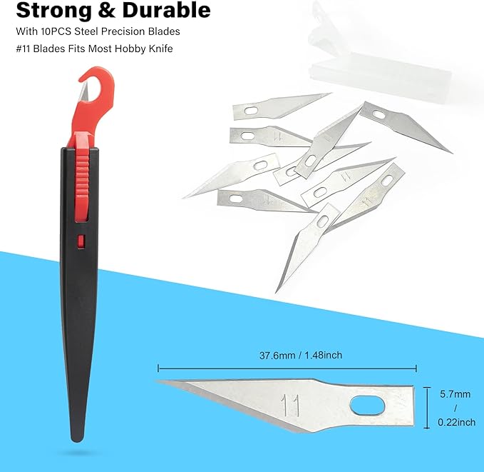 Gomake Vinyl Wrap Guard Cutter Knife Window Tinting Cutter Precision Automotive Safety Cutting Tool for Car Wrapping, Window Tinting,Decals,Signs, Wrap Film and Other Car Vinyl Cutting (W204)