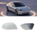 Compatible with Tesla Model 3 Side Mirror Cover Replacement 2017 2018 2019 2020 2021 2022 2023 2024 2025, Right Side Rearview Mirror Cover Cap for Model 3 Accessories(White)