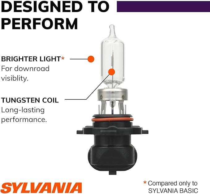 SYLVANIA - 9005 XtraVision Halogen Headlight Bulb - High-Performance Car Headlight - Halogen Light with No Glare - for Automo