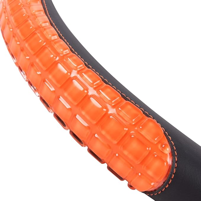 Flying Banner car Steering Wheel Cover Gel Massage Velvet Cool Warm Universal Size 15 inches SUV Truck Anti Slip Odorless Sum
