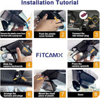 Fitcamx Front 2K+Rear 1080P Dash Cam Adapts for Hyundai Santa Fe 2024-2026 (Part No#P6000), Integrated OEM Look, Dual HD Vide