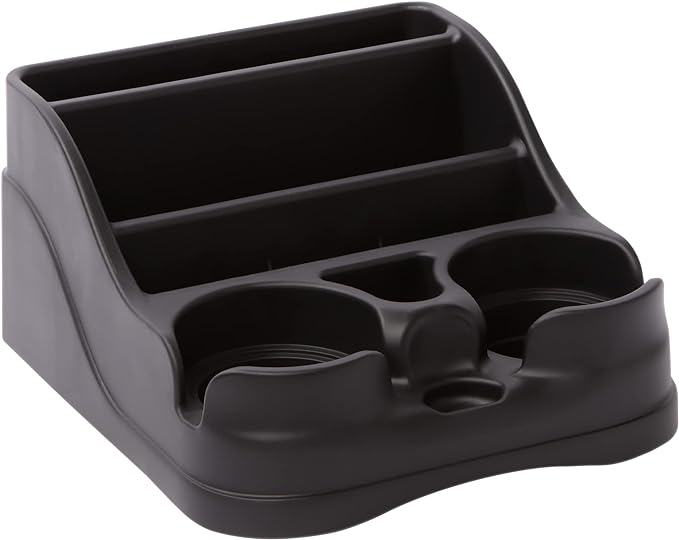Moblorg Small Center Console for Cars, Trucks, Minivans, SUVs, Vehicle Organizer, Cup Holders, Recycled Plastic, Made in USA 