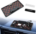 Car Anti Slip Mat Dashboard Tray Decorations Sticky Pad Multi Functional Thicken Washable Checkerboard Design with Universal 
