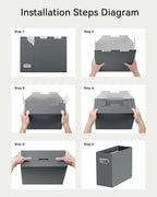 Oterri Cardboard File Organizer Box for Hanging File Folders Letter Size,File Box for Computer Desk,File Cabinet,Working Home