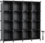 Neprock 16 Cubby Storage Organizer, Closet Clothes Storage Organizer, Cube Shelves Closet Organizers and Storage Shelves for 