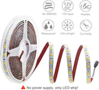 ALITOVE 16.4ft Warm White 3500K 5050 SMD LED Flexible Strip Ribbon Light 5M 300 LEDs Waterproof IP65 DC 12V for Home Garden Commercial Area and Festival Lighting