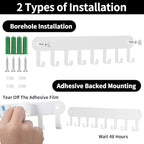 2 Pack Key Holder Wall Mount, Wall Mount Key Holder, Key Hooks Hanging Keys, Key Hanger with 8 Hooks, No-Drill Decorative Whi