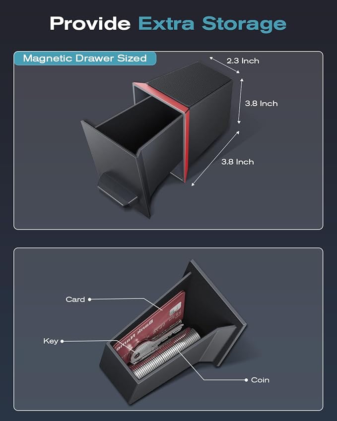 CDEFG UPGRADED for Ford Maverick 2022-2024 Center Console Screen Storage Drawer w/Magnet Design Slides Smoothly - Maverick 8"