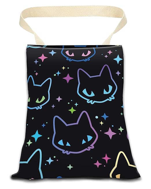 Car Garbage Can, Car Trash Bag, Car Garbage Bag, Hanging Car Trash Can for Car Accessories, Vehicle, Travelling, Camping, Cute Car Back Seat Organizer, Cute Neon Cats