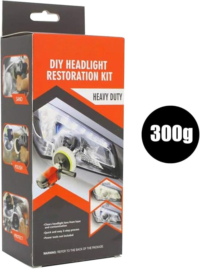 14 Polishing Headlight Restoration Kit and Restoration, Headlight Restoration Kit for Car and Motorcycle, Car Headlight Cleaner, Brings Headlights Back to Like New