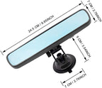 Anti-Glare Rear View Mirror,LECAMEBOR Blue HD Universal Car Interior Rear View Mirror with Adjustable Suction Cup (360° Adjustable Angle)