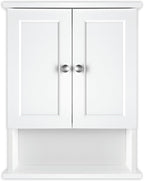 MCS 23x18 White Medicine Cabinet Organizer, Wall Mounted 2-Door Bathroom Cabinet for Over-The-Toilet Storage, Bathroom Furnit