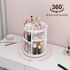Rotating Makeup Organizer, 360° Spinning Skincare Organizers, Adjustable Layer Cosmetic Storage Lazy Susan Makeup Organizers 